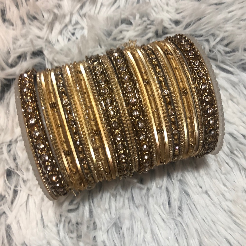 Beautiful Gold Silk Indian Ethnic Bangles